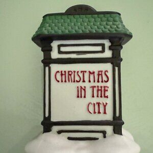 Department 56 Christmas in the City Sign Heritage Village